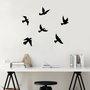 Wallity Flying Birds Escultura de Pared de Metal Negro